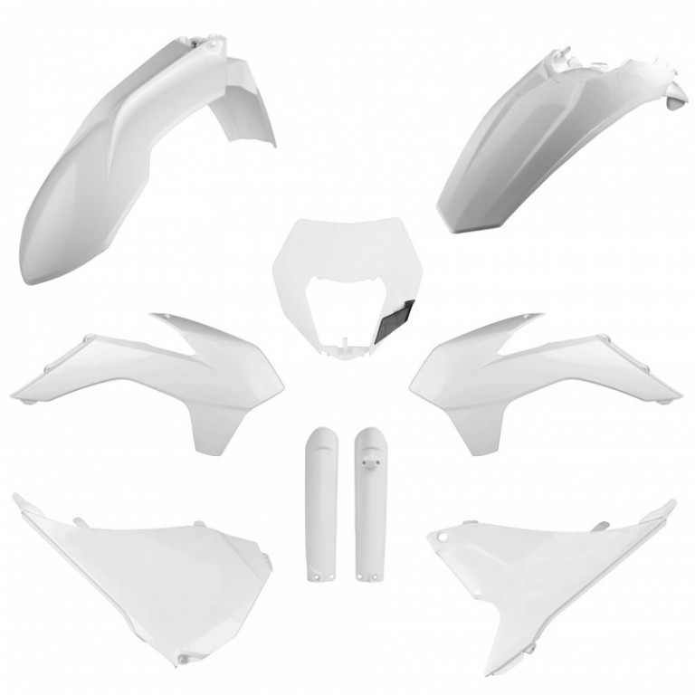 Plastic body kit POLISPORT 91466 White KTM for KTM XC-W 300 2016