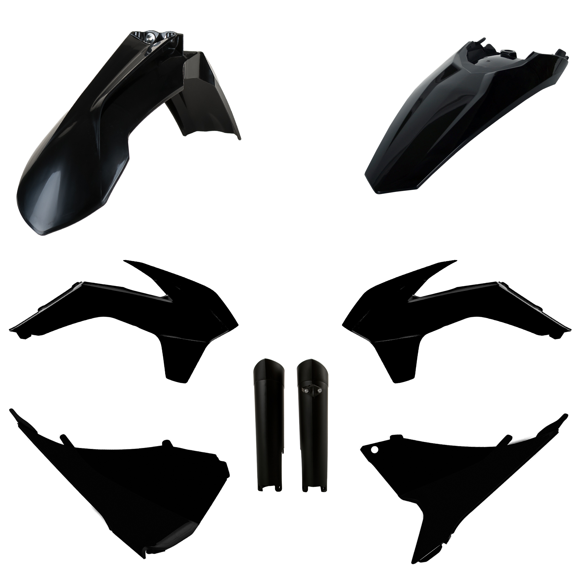 Plastic body kit POLISPORT 91467 Crni for KTM XC-W 300 2014-2015