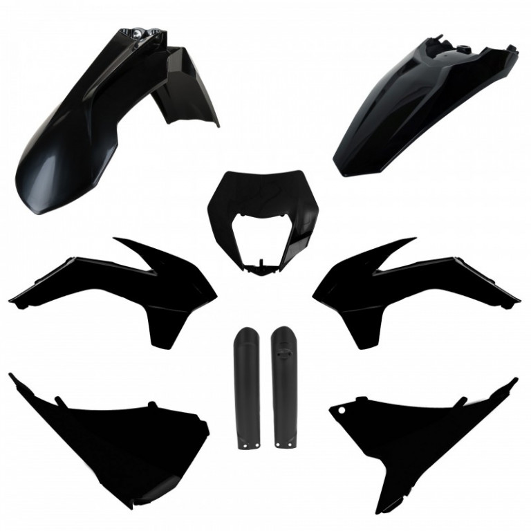 Plastic body kit POLISPORT 91468 Crni for KTM XC-W 300 2016