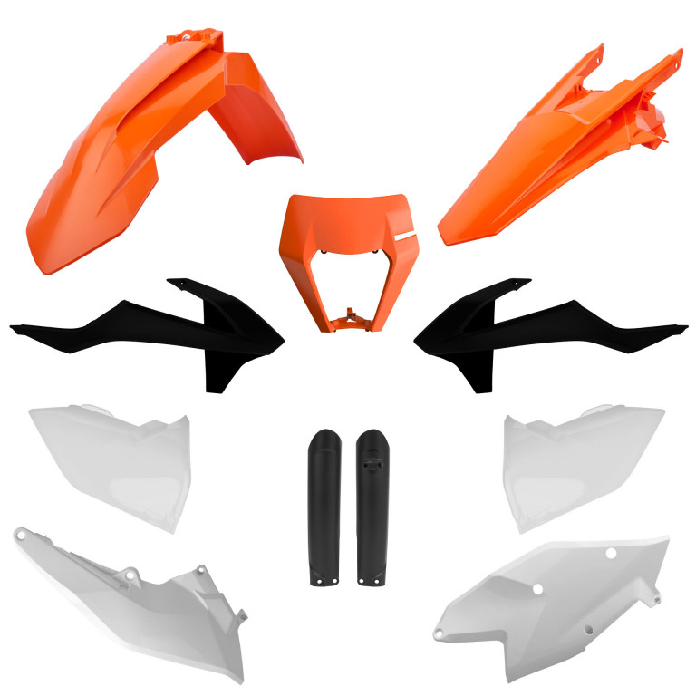 Plastic body kit POLISPORT 91472 OEM color 18 for KTM XC-W 125 2017-2019, KTM XC-W 300 2017-2019