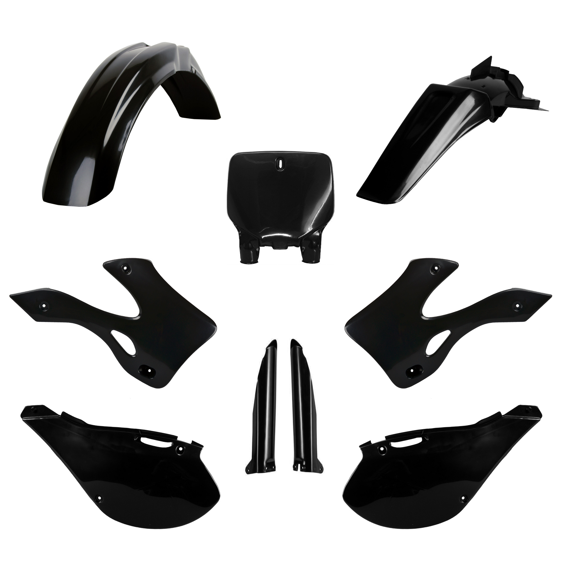 Plastic body kit POLISPORT 91478 Crni for KAWASAKI KX 125 1999-2002, KAWASAKI KX 250 2T 1999-2002