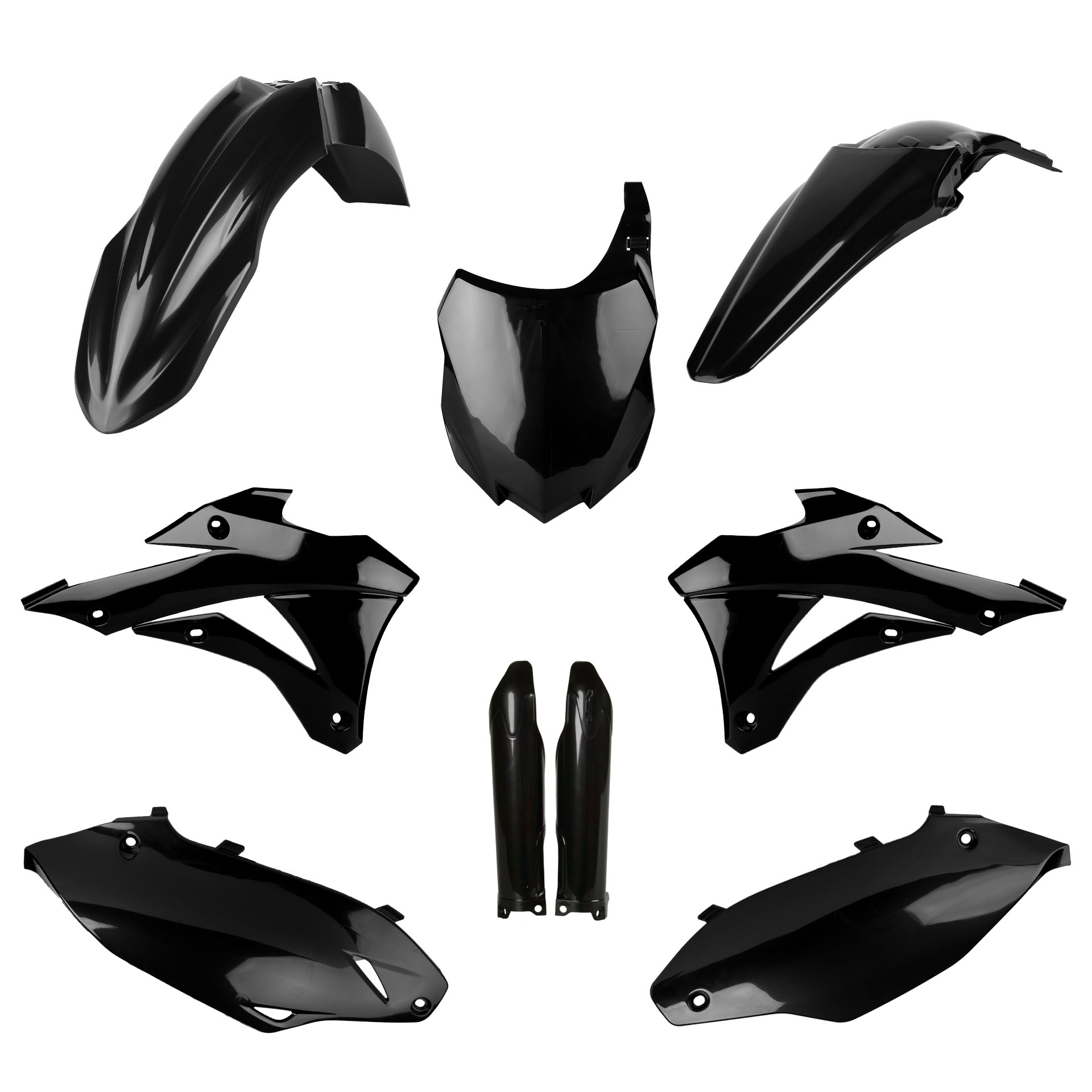 Plastic body kit POLISPORT 91487 Crni for KAWASAKI KX 250 (F) 4T 2013-2016