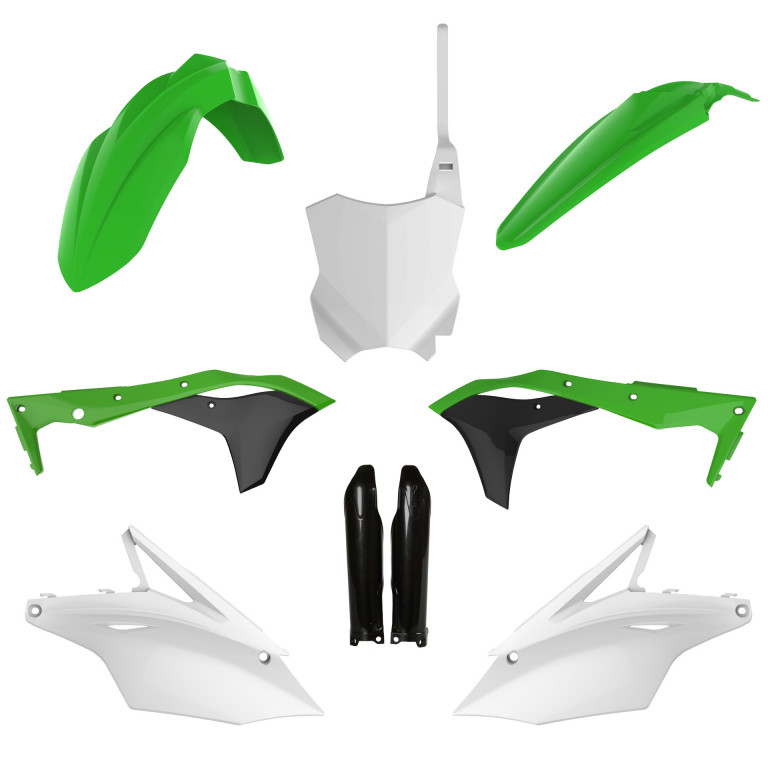 Plastic body kit POLISPORT 91490 OEM color 17-18 for KAWASAKI KX 250 (F) 4T 2017-2020