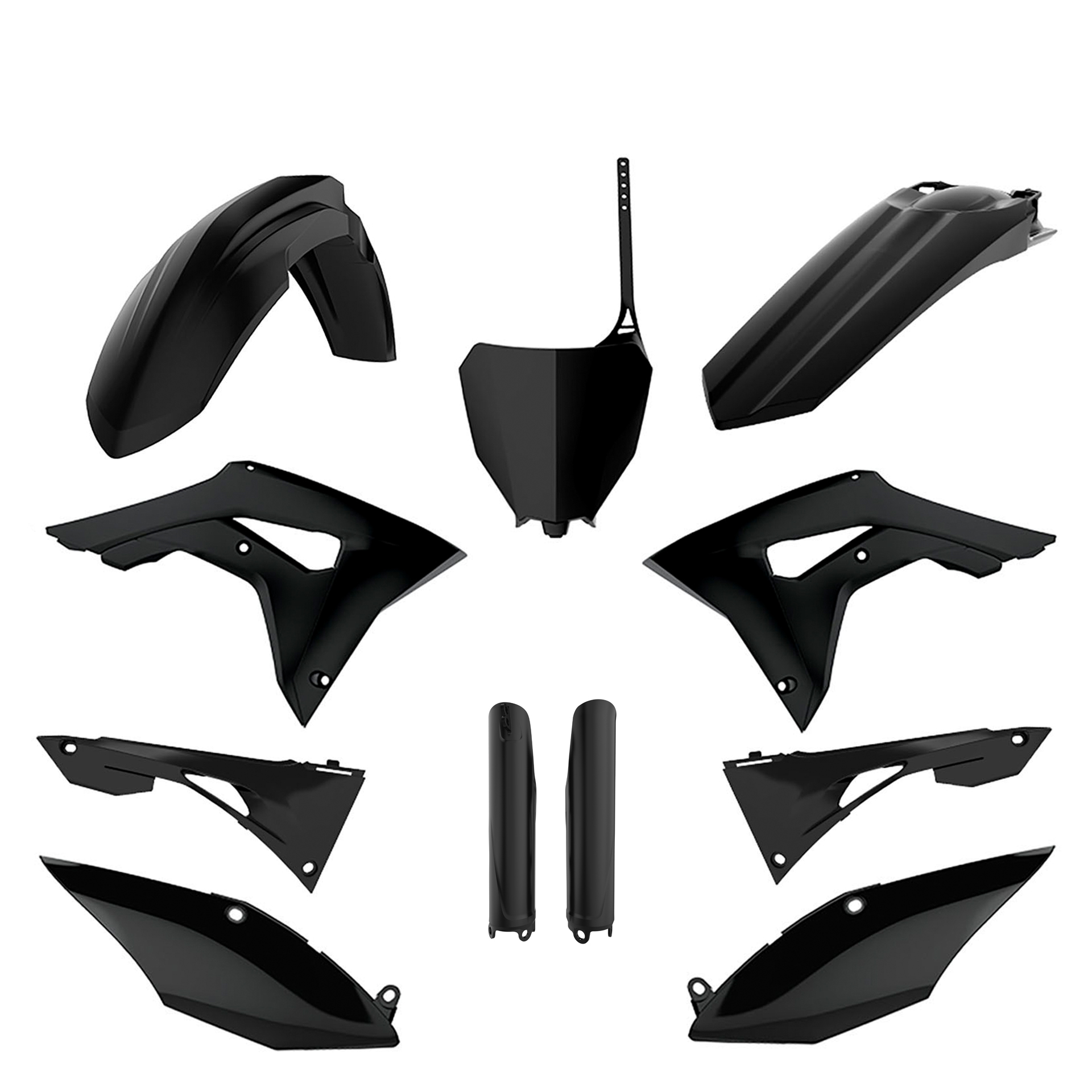 Plastic body kit POLISPORT 91536 Crni for HONDA CRF 450 R 2017-2020, HONDA CRF 250 R 2018-2021