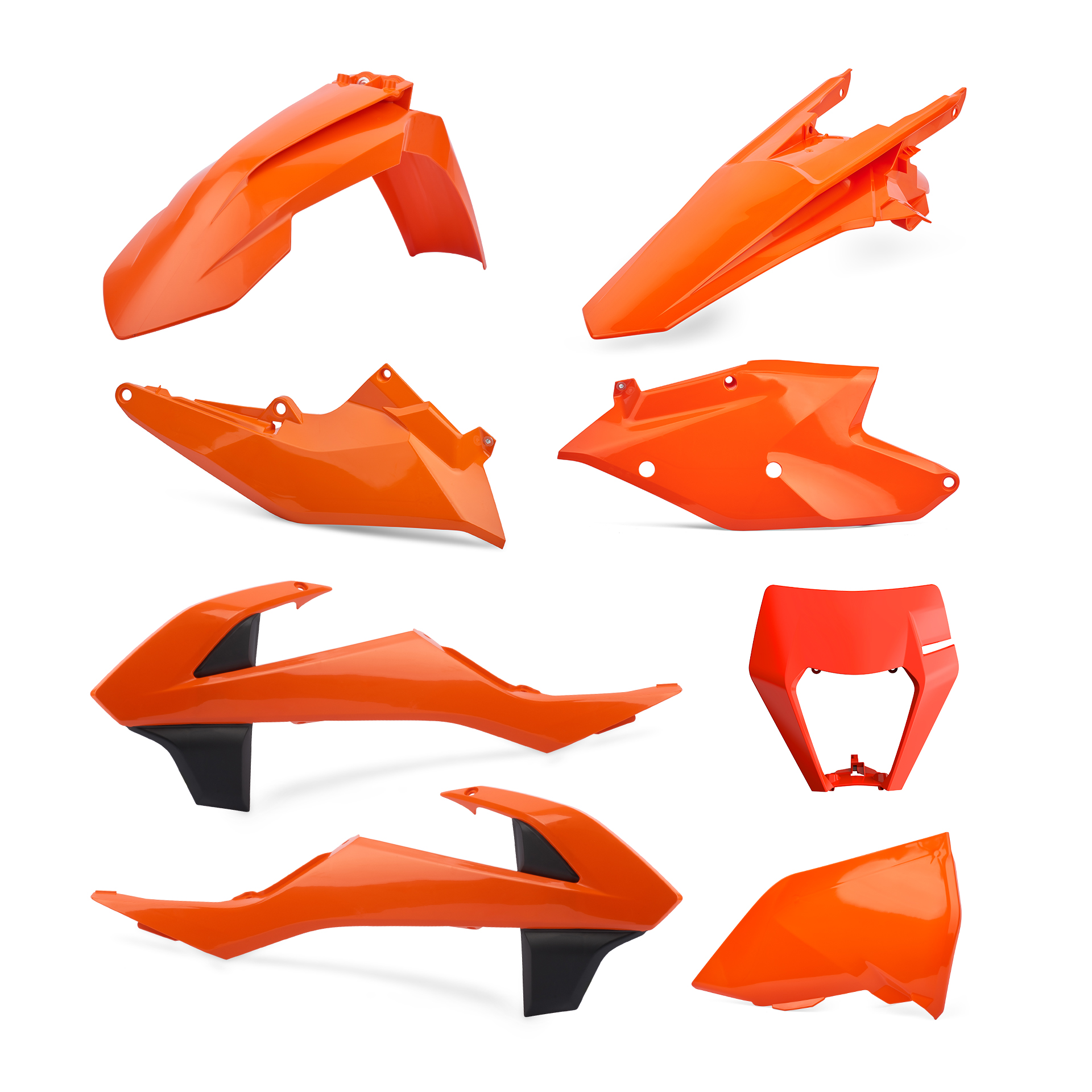 Plastic body kit POLISPORT 91584 Enduro Orange