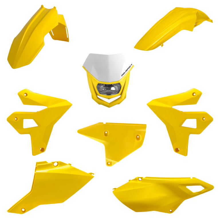 Plastic body kit POLISPORT 91590 restyling Yellow
