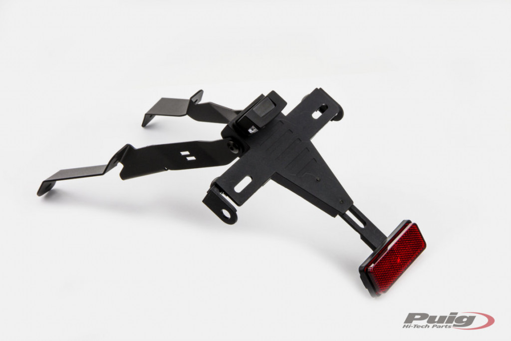 Adjustable license support PUIG 9653N Crni