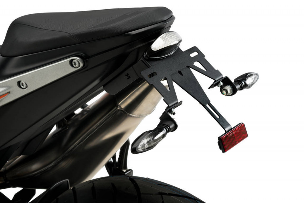 Adjustable license support PUIG 9683N Crni
