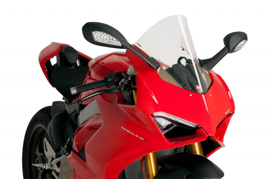 Windscreen PUIG RACING 9690W transparent for DUCATI Panigale V2 950 2020-2024