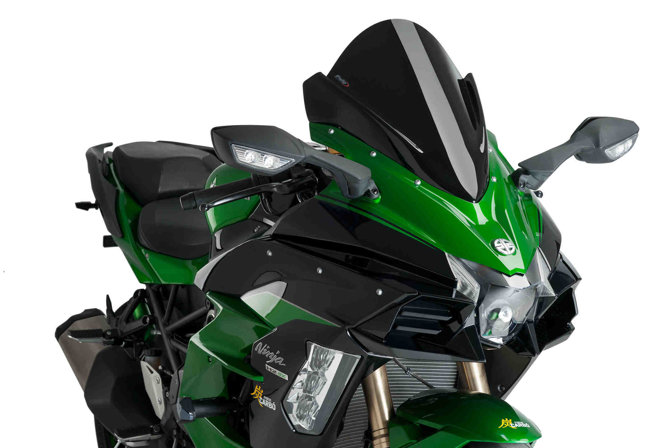 Windscreen PUIG RACING 9704N Crni
