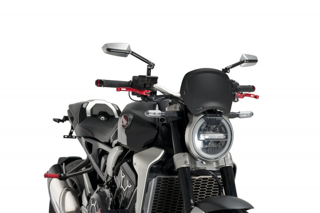 Windshield PUIG FRONTAL PLATE 9768C carbon look