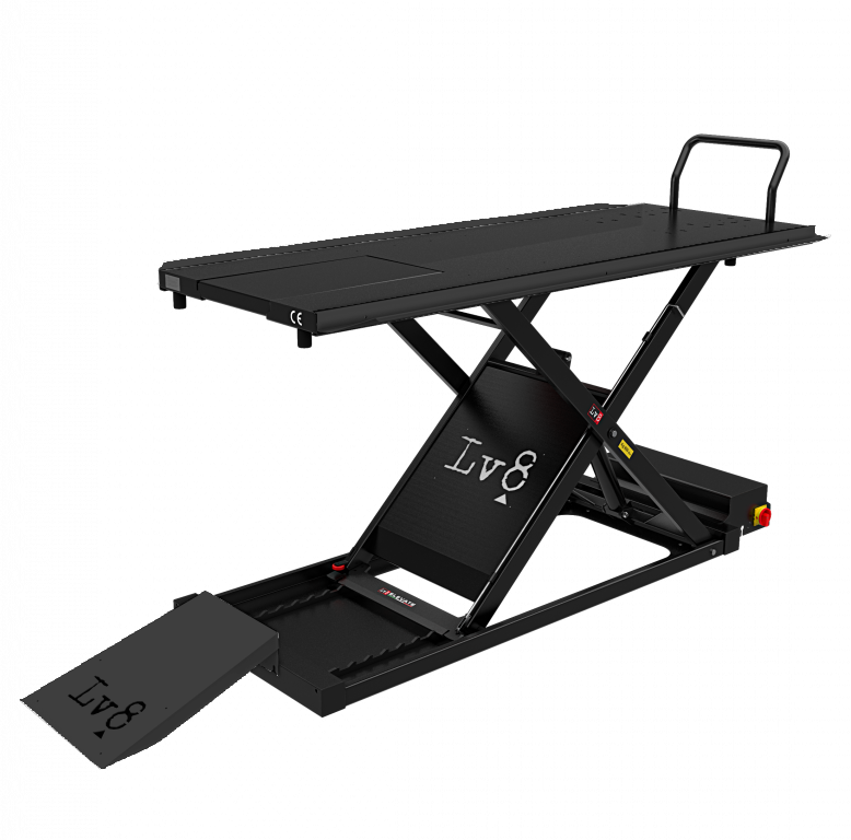 Motorcycle lift LV8 GOLDRAKE 400 FLOOR VERSION EG400E.BK with electro-hydraulic unit (black)