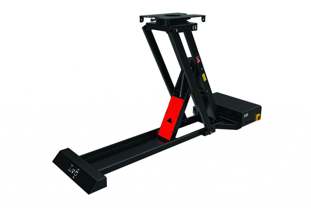 Motorcycle lift LV8 GOLDRAKE OFF-ROAD EG500XE with electro-hydraulic unit (black and red)