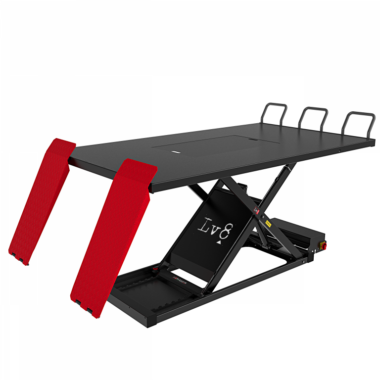 Motorcycle lift LV8 GOLDRAKE QUAD EG600QO with hydraulic air-pump (black and red)