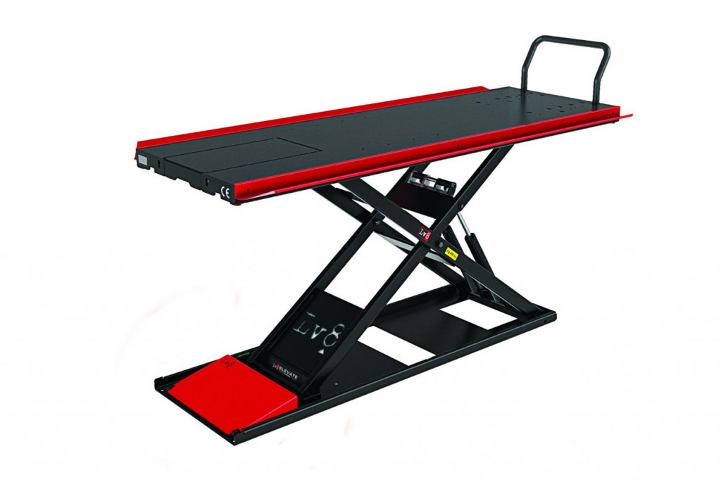 Motorcycle lift LV8 NANO 400  IN-GROUND VERSION EN400GEF with electro-hydraulic unit (black)