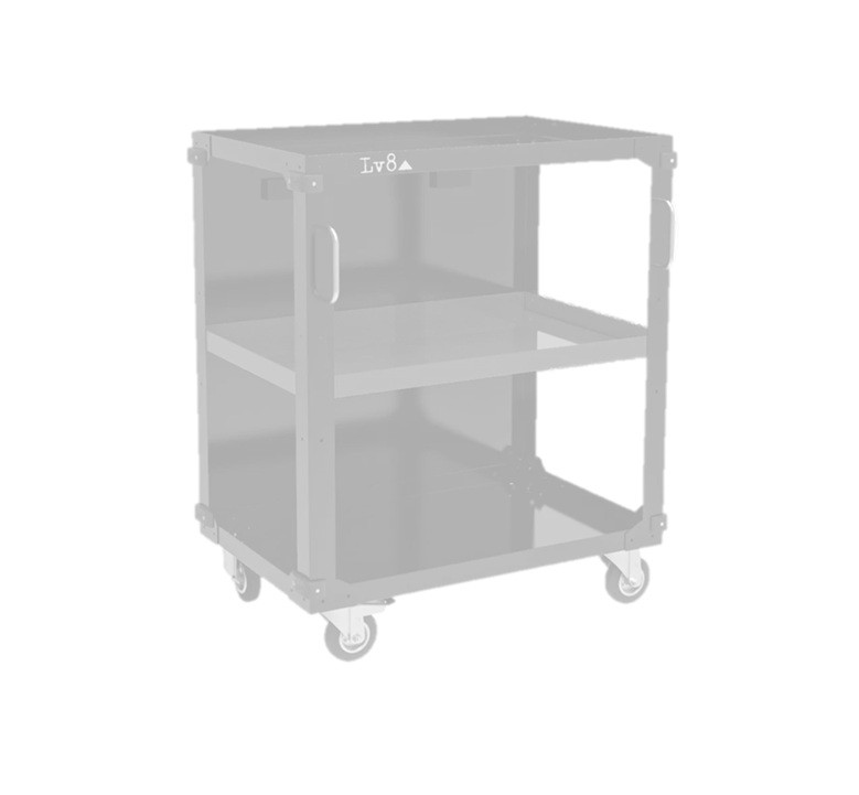 Under table trolleys with 3 shelves LV8 EQC3RS.7605.B L.800 plavi