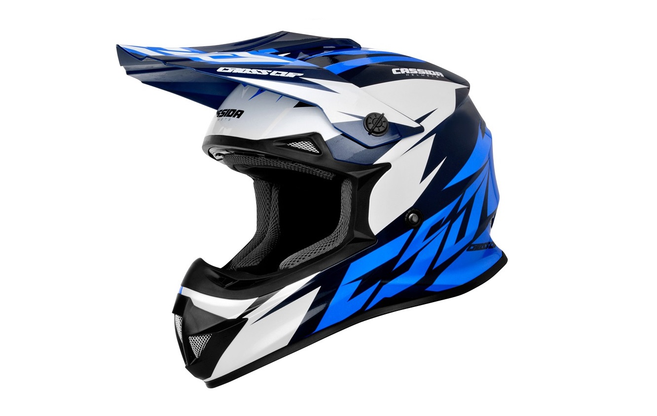 Motocross Helmet CASSIDA CROSS CUP TWO blue/ dark blue/ white XL