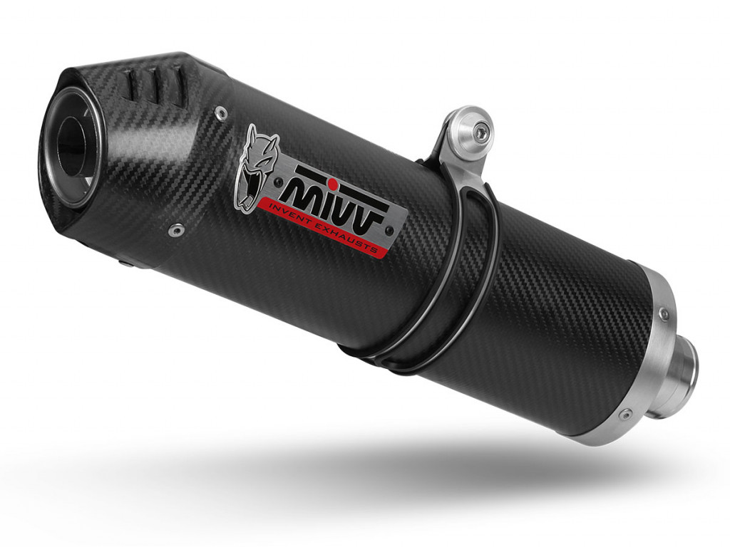 2 silencers kit MIVV OVAL A.004.L3C Carbon / Carbon Cap