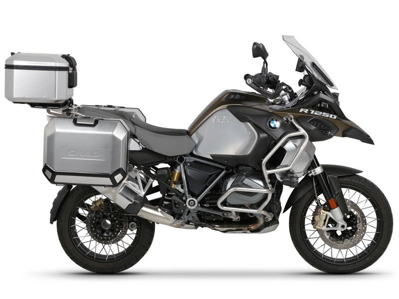Set aluminijastih kofera sa nosači in pločo SHAD TERRA, 37L stražnji kofer in 36L/47L bočni koferi SHAD BMW R 1200 GS/ R 1250 GS