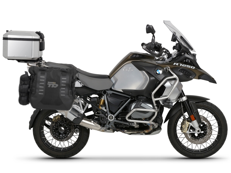 Complete set of SHAD TERRA TR40 adventure saddlebags and SHAD TERRA aluminium 37L topcase, including mounting kit SHAD BMW R 1200 GS Adventure/ R 1250 GS Adventure