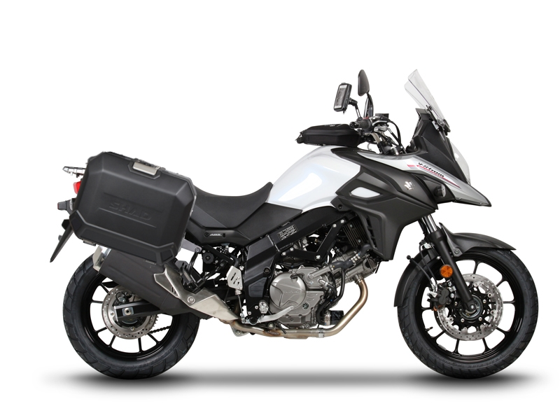 Set bočnih aluminijastih kofera sa nosači 36L SHAD TERRA BLACK SHAD SUZUKI DL 650 V-Strom