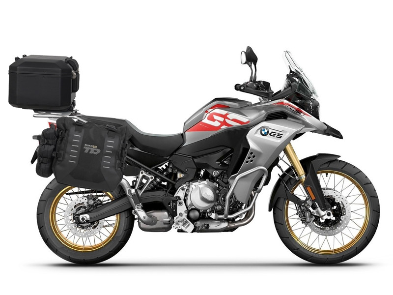 Complete set of SHAD TERRA TR40 adventure saddlebags and SHAD TERRA BLACK aluminium 37L topcase, including mounting kit SHAD BMW F 750 GS/ F 850 GS/ F 850 GS Adventure