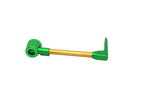Lever guard ACCOSSATO DE001 with gold hose and joint right, aluminium