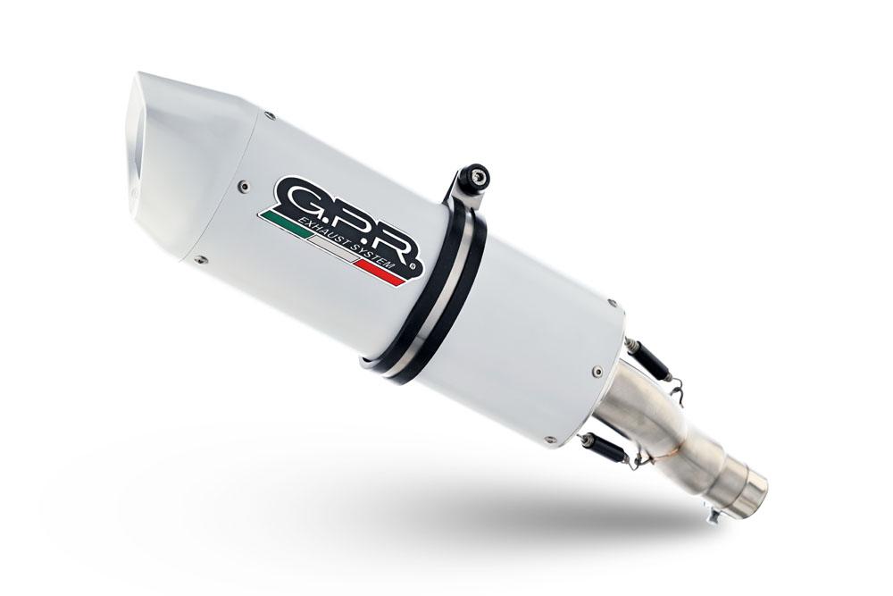 Slip-on exhaust GPR ALBUS EVO4 FN.4.CAT.ALBE4 White glossy