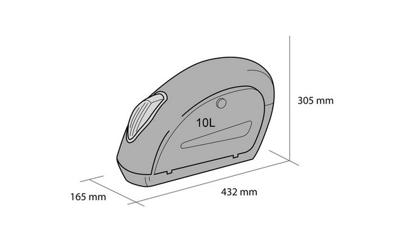 Rigid saddlebag CUSTOMACCES SMALL AMZ003N Crni pair, with KF universal support