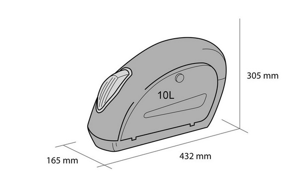 Rigid saddlebag CUSTOMACCES SMALL AR0009N Crni left