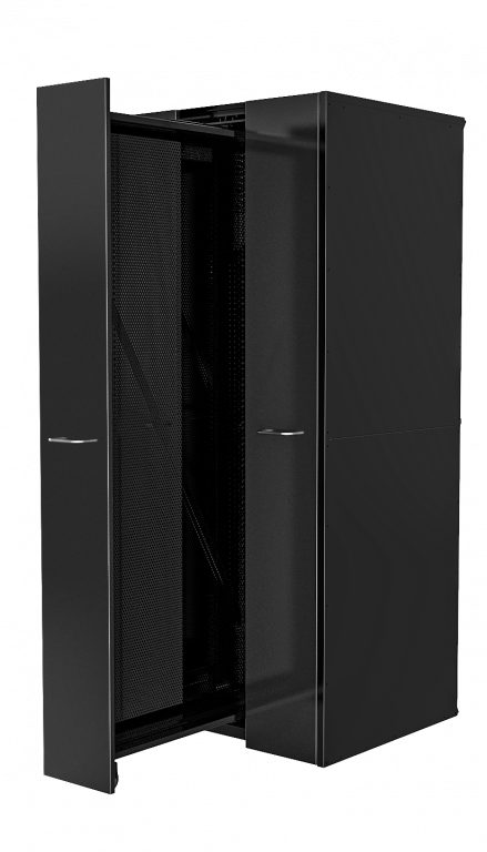 Closet with 3 vertical drawers by sliding extraction with double tool grids LV8 EQAF01 Crni