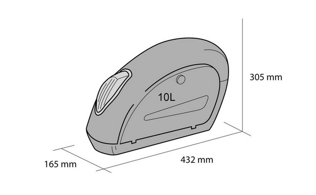 Rigid saddlebag CUSTOMACCES SMALL ARS004N Crni pair