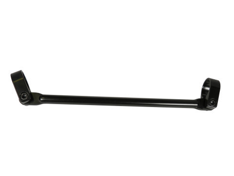 Bar and two-screw clamp kit for handlebar ACCOSSATO B2N variable diameter 28/28,5 mm, lenght 240mm Crni