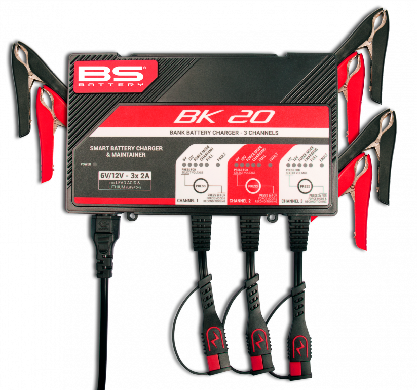 3 channels bank BS-BATTERY BK20 (suitable also for Lithium) 12V 2A