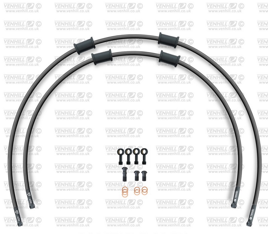 Kit prednjih kočionog crijeva Venhill POWERHOSEPLUS HON-4007FB-BK (1 hose in kit) Black hoses, black fittings
