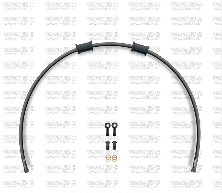 Clutch hose kit Venhill POWERHOSEPLUS HON-7012CB-BK (1 hose in kit) Black hoses, black fittings