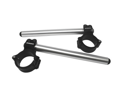 Pair of raised clip-on ACCOSSATO CP004 +10 mm 10 degrees inclination, silver