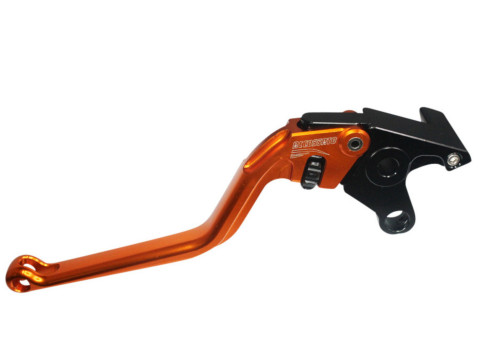 Clutch Lever ACCOSSATO ESS031 fixed CNC-worked aluminium, orange