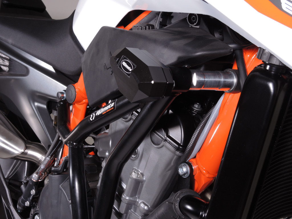 Engine guards RDMOTO CF110KDSLDM matt black for KTM Duke 790 2018-2020, KTM Duke 890 / R / L 2020-2023