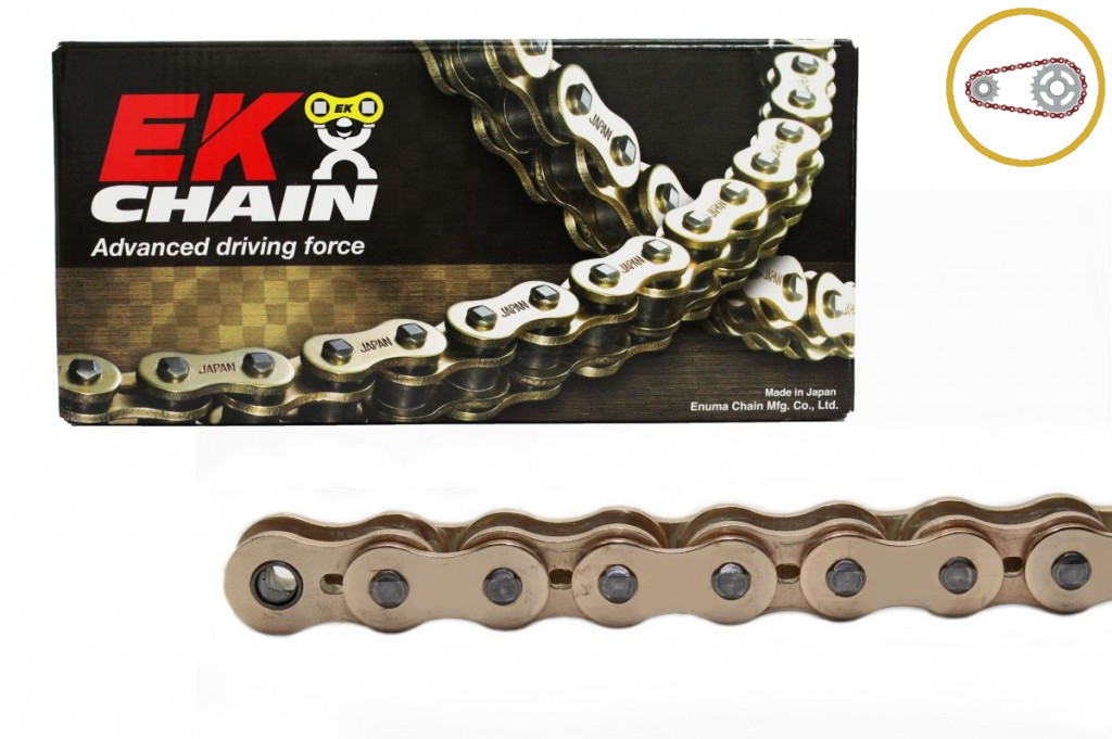 Chain kit EK - Zlat chain 530 ZVX, X-ring (X, NX, QX, XS), CHK front sprocket JT CHK rubber cushioned, CHK aluminium CHK rear sprocket JT for DUCATI Multistrada 1260 / S 2018-2022
