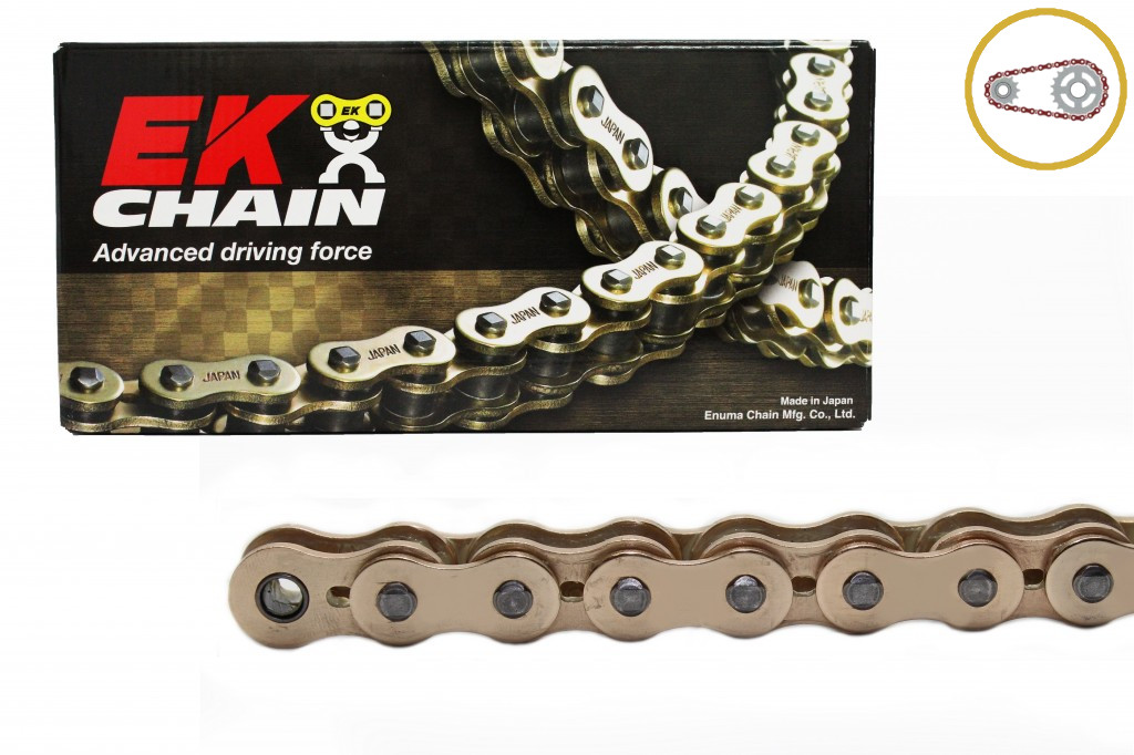 Chain kit EK - Zlat chain 530 ZVX, X-ring (X, NX, QX, XS), CHK front sprocket JT, CHK rear sprocket JT for KAWASAKI ZZR 1400 2011-2023