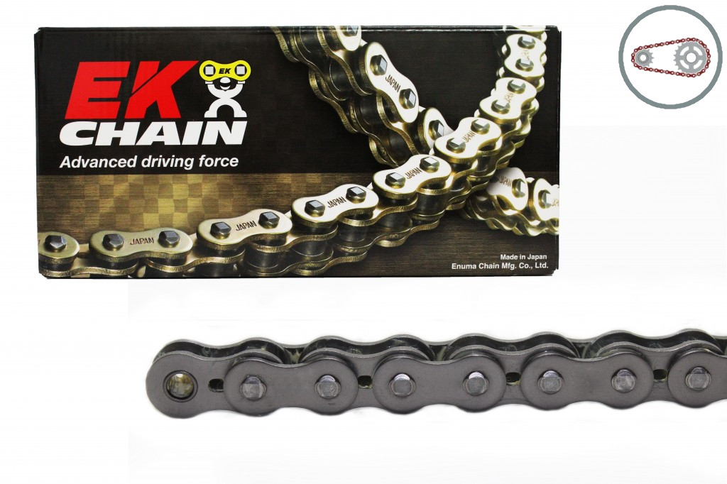 Chain kit EK - Zlat chain 520 DEX, X-ring (X, NX, QX, XS), CHK front sprocket SUPERSPROX, CHK rear sprocket SUPERSPROX for HONDA CRF 250 R 2022-2025