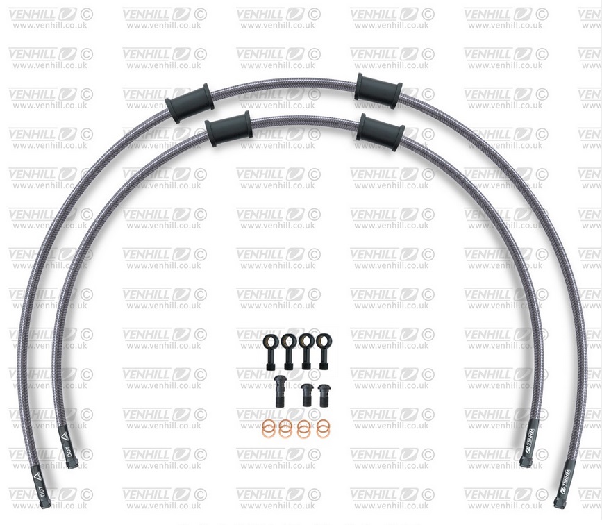 Kit prednjih kočionog crijeva Venhill POWERHOSEPLUS HON-4007FB (1 hose in kit) Clear hoses, black fittings
