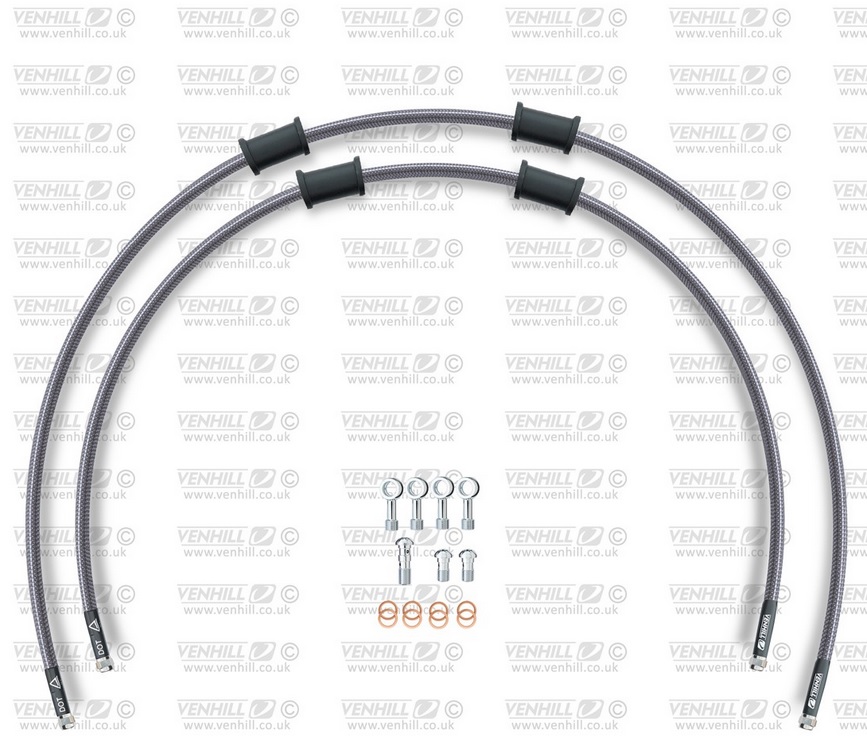Kit prednjih kočionog crijeva Venhill POWERHOSEPLUS HON-4007F (1 hose in kit) Clear hoses, chromed fittings