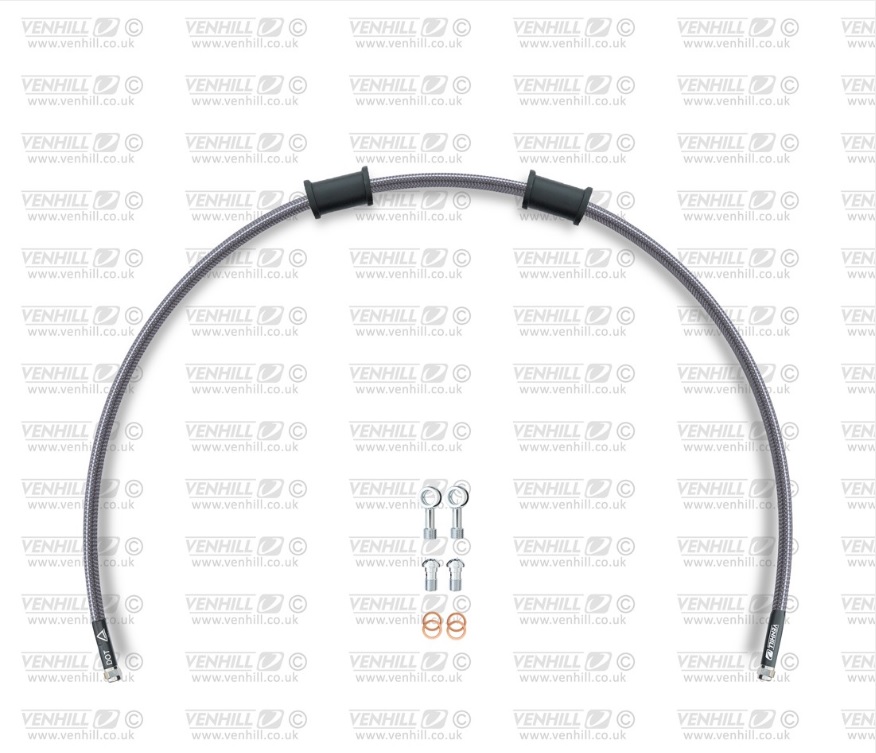 Clutch hose kit Venhill POWERHOSEPLUS DUC-7003C Clear hoses, chromed fittings