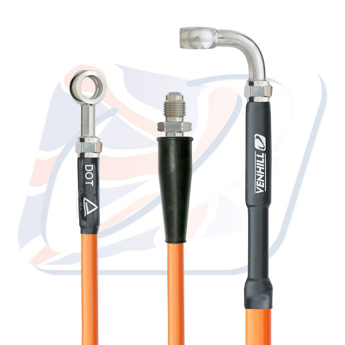 Rear brake hose Venhill K02-2-032/P-OR Orange