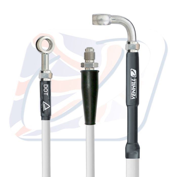 Rear brake hose Venhill K02-2-032/P-WT White