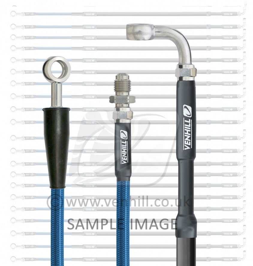Front brake hose Venhill T01-1-104/P-TB Translucent blue