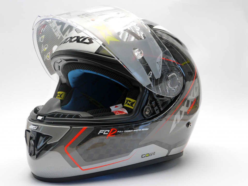FULL FACE helmet AXXIS COBRA rage  a2 gloss pearl gray XXL