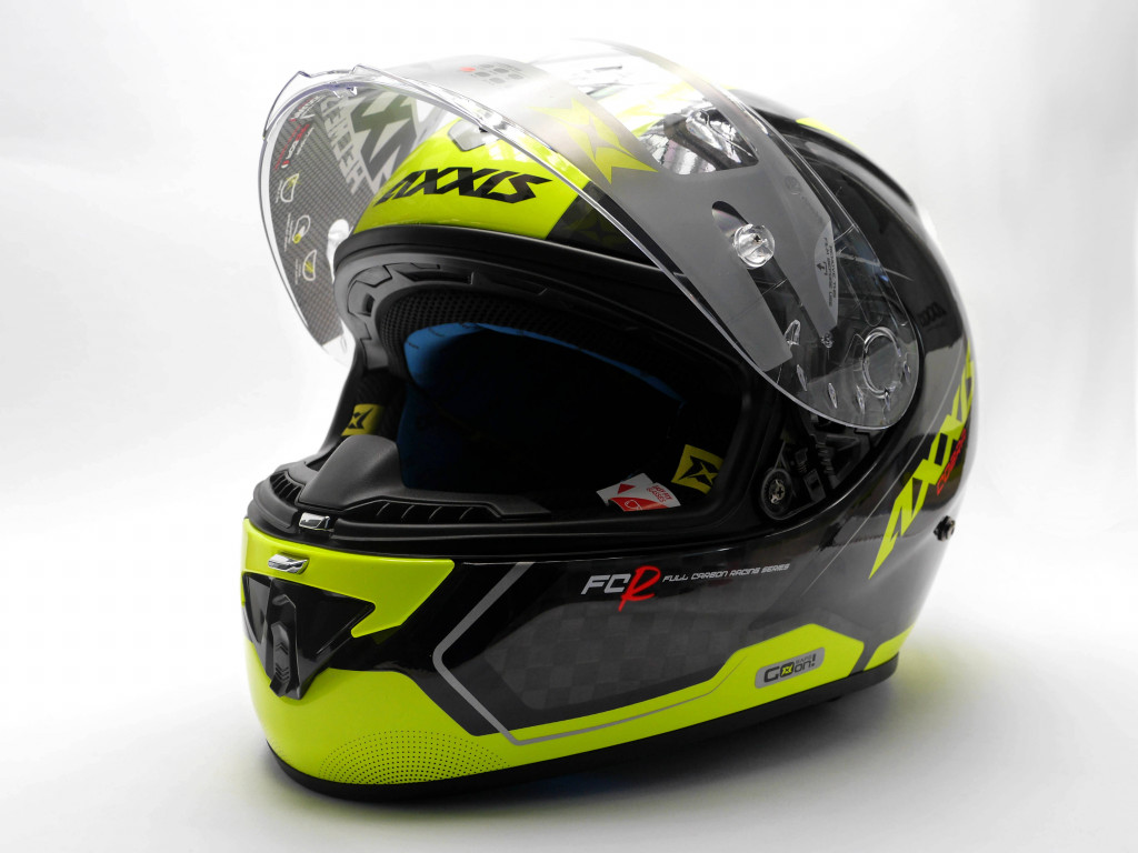 FULL FACE helmet AXXIS COBRA rage a3 gloss fluor yellow XXL